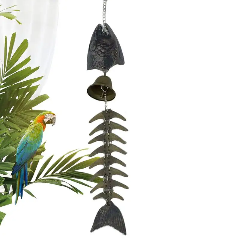 

Колокольчик ветра, крыльцо, рыба, скелет, колокольчик, подвесные металлические украшения, винтажные колокольчики для крыльца, двора, патио, балкона, сада