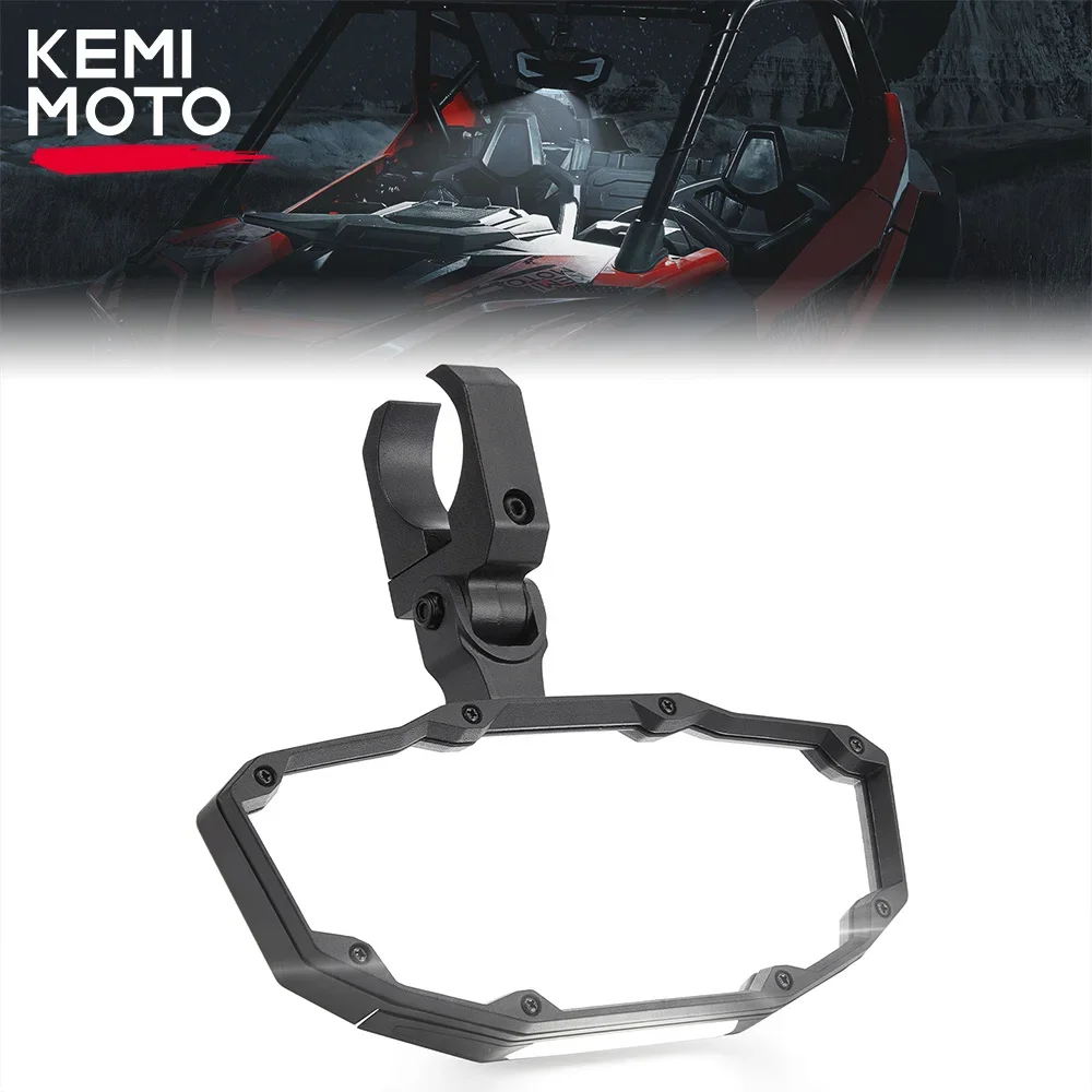 

UTV 1.5-2" 360° Rearview Mirror w/ Light Compatible with Polaris RZR 800 1000 for Can-am Maverick X3 for Cfmoto
