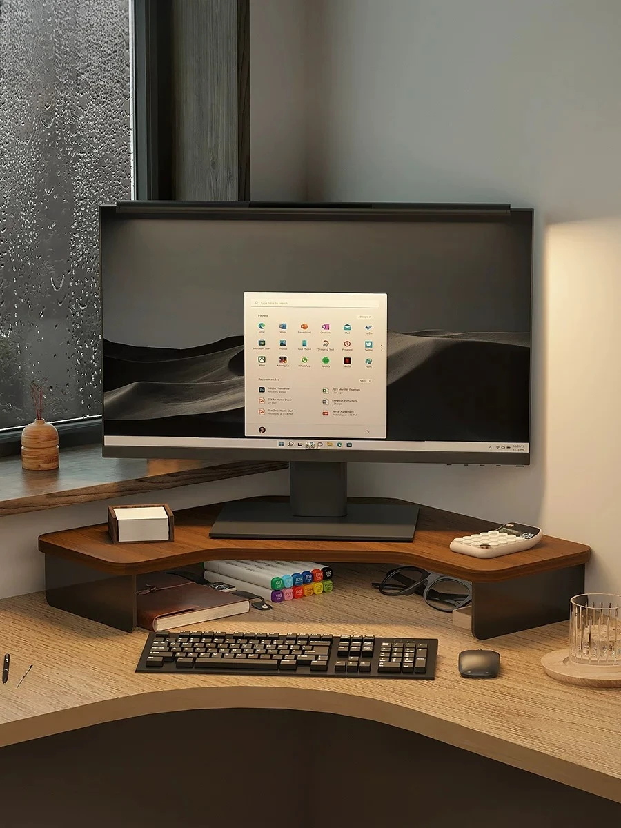 Corner Computer Height Rack Station Monitor Shelf Office Desktop Computer Host Bracket Desk Storage Rack