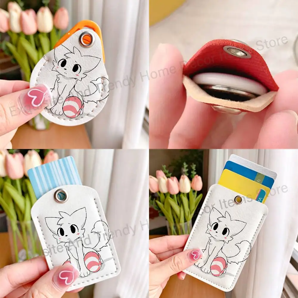 Funny B-Boykisser S-Silly Cat Premium PU Leather Card for Daily Use Holder Card Case with Metal