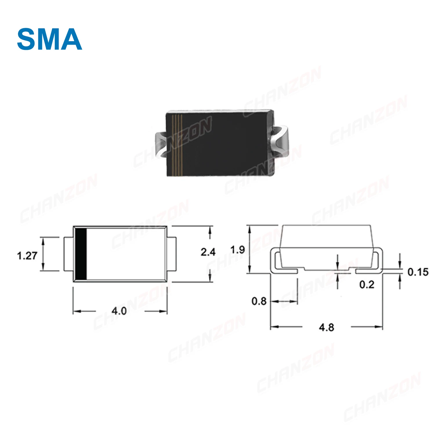 SMD Super Ultra Fast Recovery Diode Rectifier US1J US1M SMA DO-214AC 1A 600V 1000V 50-75ns