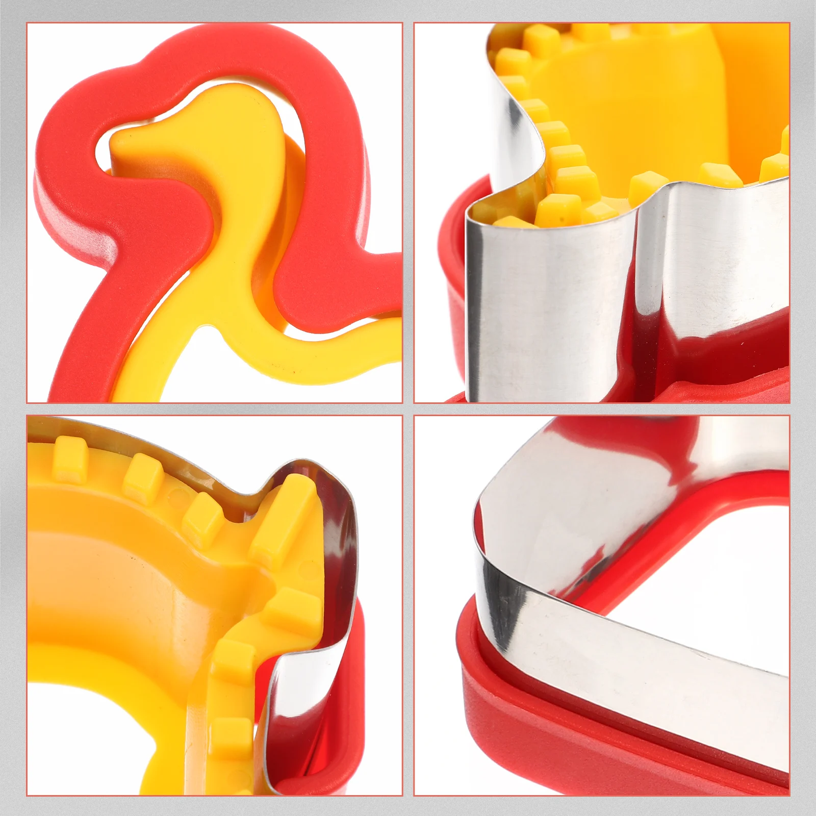 

2 Sets Loaf Bread Mold Baking Tools Sandwich Sealer Cutter Stainless Steel Household Toast