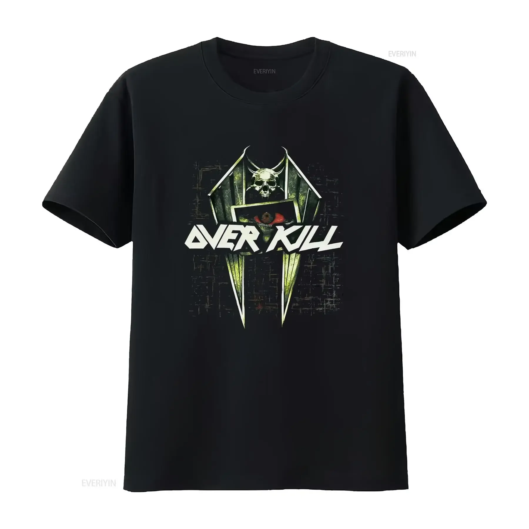 Overkill Band Concert Tour black T Shirt All Size PR198 long or short sleeves vintage Washed Versatile Breathable Comfortable