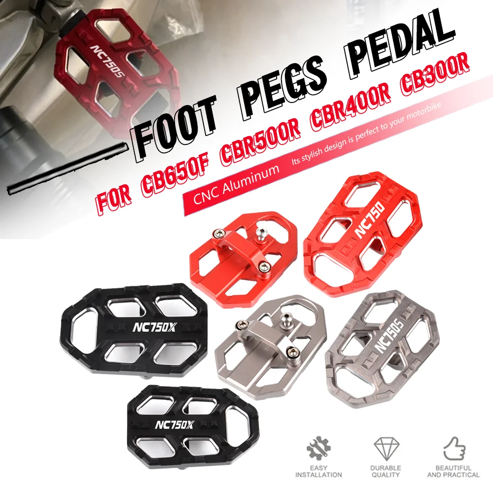 

FOR HONDA CB500X CB500F CB400X CB400F Motorcycle Accessible Aluminum Foot Pegs Front Footpegs Footrests Pedal Enlarger CB500 F