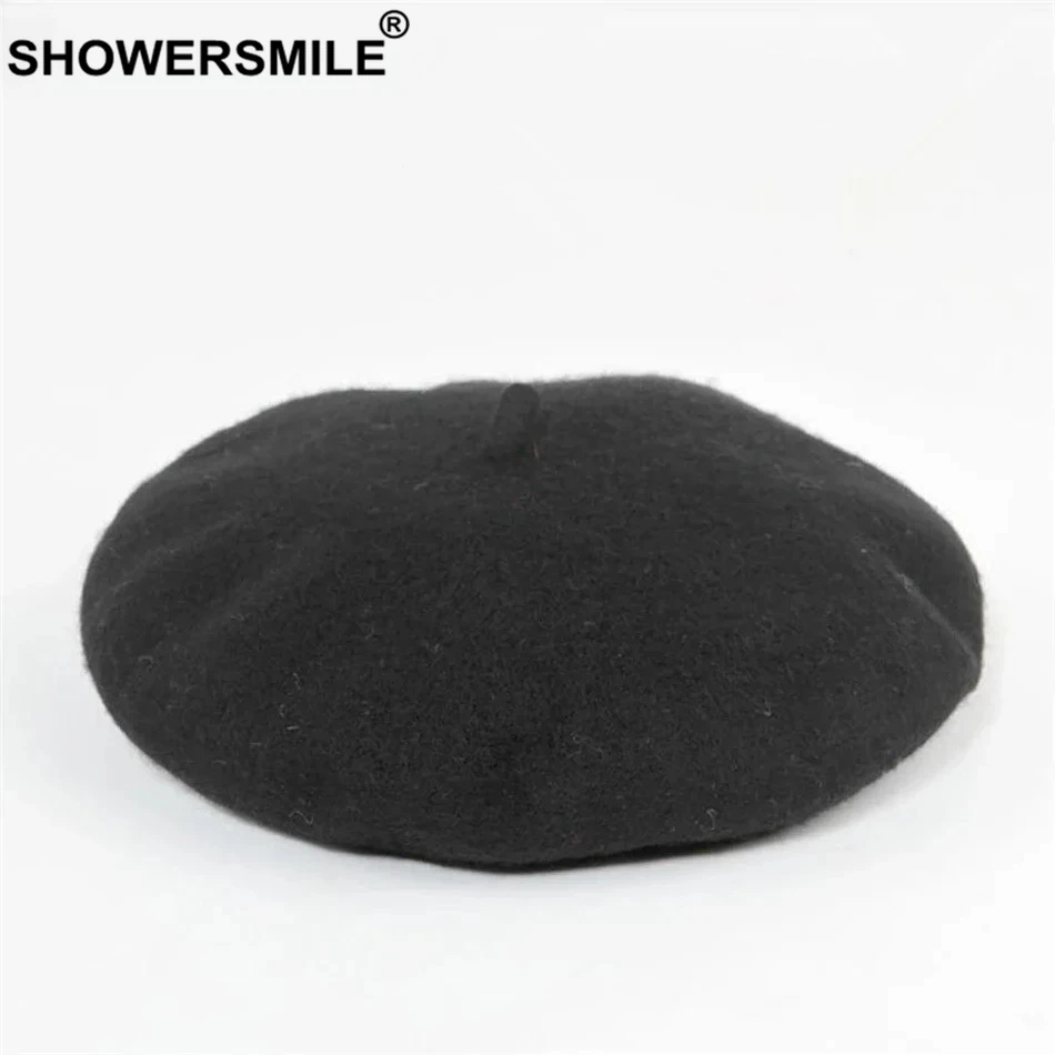 

Small Children Wool Beret Girl Boy French Beanie Child Flat Cap Solid Black Red Blue Pink Autumn Winter Fashion Beret Hat New