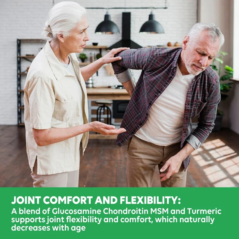 Glucosamine Chondroitin MSM Complex - Joint Support Supplement Supports Joint Health and Mobility with Quercetin and Bromelain