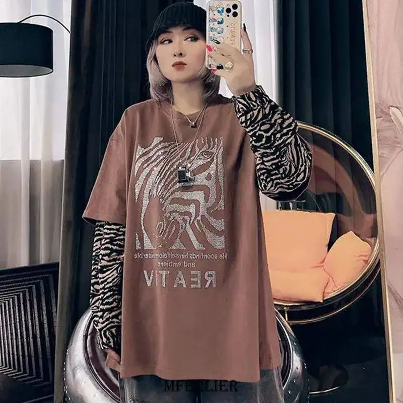 

Plus Size 6XL 150kg Autumn Women harajuku Tshirt Long Sleeve O-Neck T-Shirts ulzzang Korean Casual T Shirt Femme black Tops