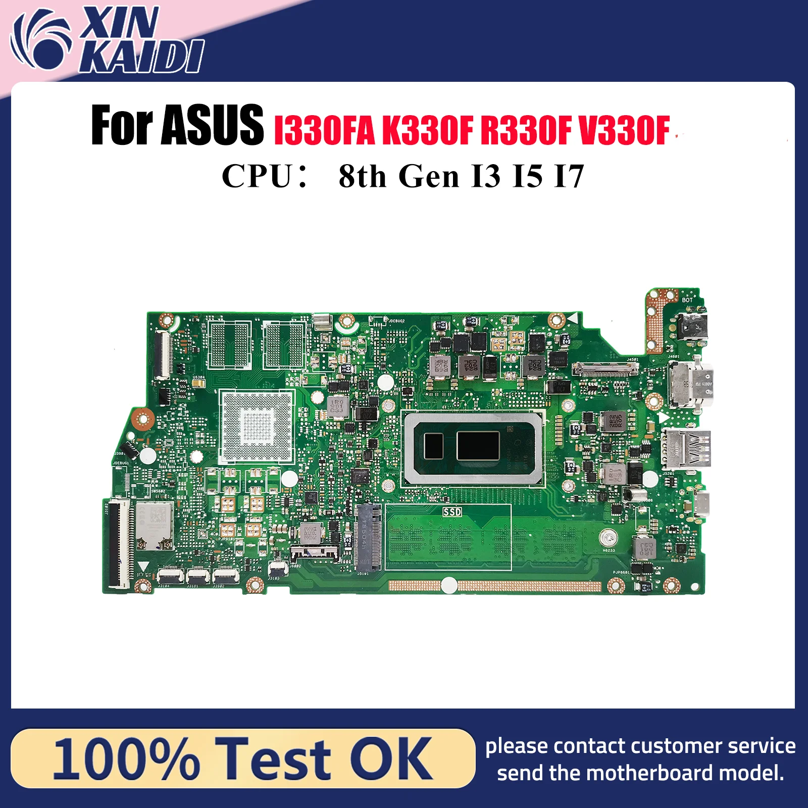 

Материнская плата для ноутбука ASUS VivoBook K330F X330F V330F X330FL S330F I330FA X330FN R330F с процессором I3 I5 I7 stk