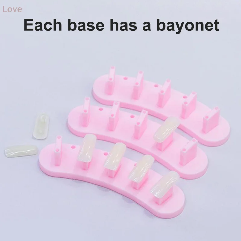 [L & P] 3 قطعة مجموعة أظافر صناعية نصائح فنية ممارسة عرض موقف أداة و 10 قطعة أظافر صناعية نصائح مانيكير مسمار أداة فنية مجموعة