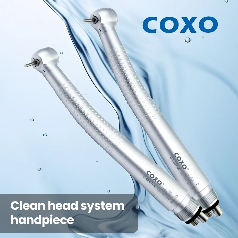 

COXO CX207-A High-Speed Dental Handpiece - Air Turbine for Tooth Cleaning and Whitening Treatments With 3 Way Water Spray System