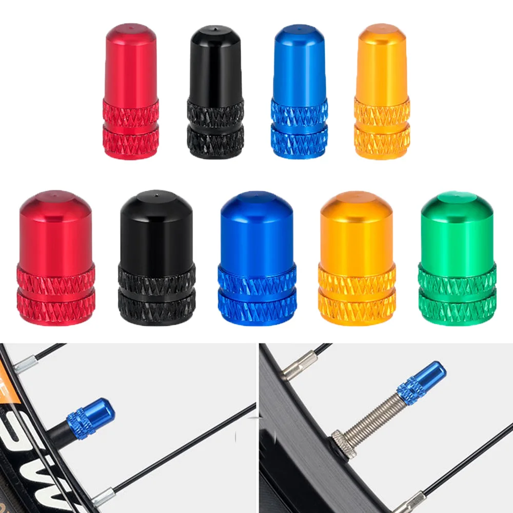 

4Pcs Aluminium Alloy Bicycle Valve Caps, Tyre Air Cap, Schrader Valve Valves Cover MTB Cycling Accessories