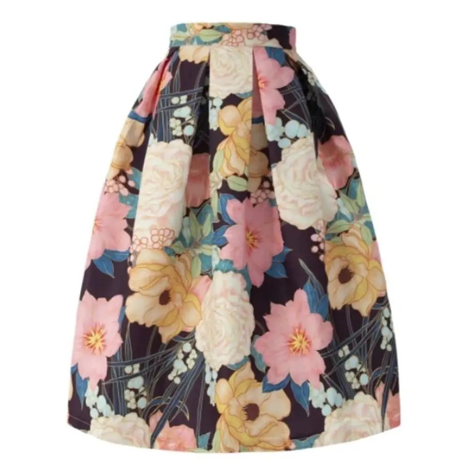 2024 New Colorful Animal Printed Puff Skirt for Women's Spring Clothing, New Half length Skirt, High Waist Skirt