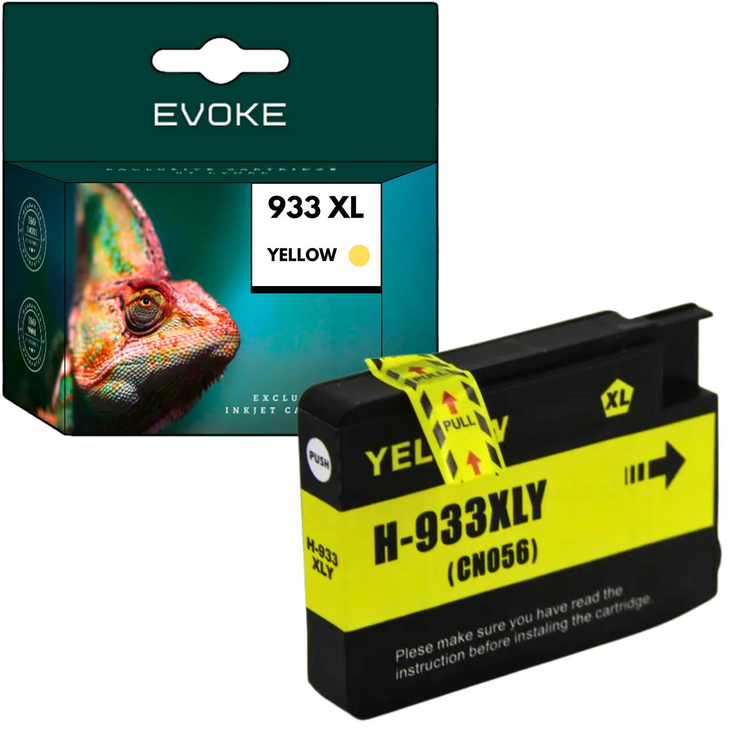 Evoke Compatibele Inkt voor Hp 933XL Hp933 Cn056Ae Geel 13 ml 1260 Pagina's Officejet 6100 6600 6700 Premium 7110 7510 7600 7610 7612
