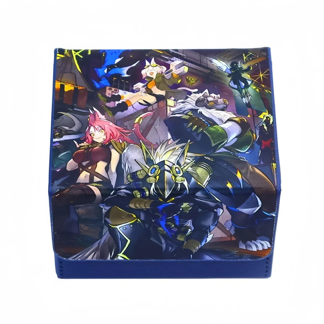 Yu-Gi-Oh！PU Magnetic Flip Cover Tri Brogade Ferrijit The Barren Blossom Card Box Tri Brogade Revolt Collection Card Storage Box