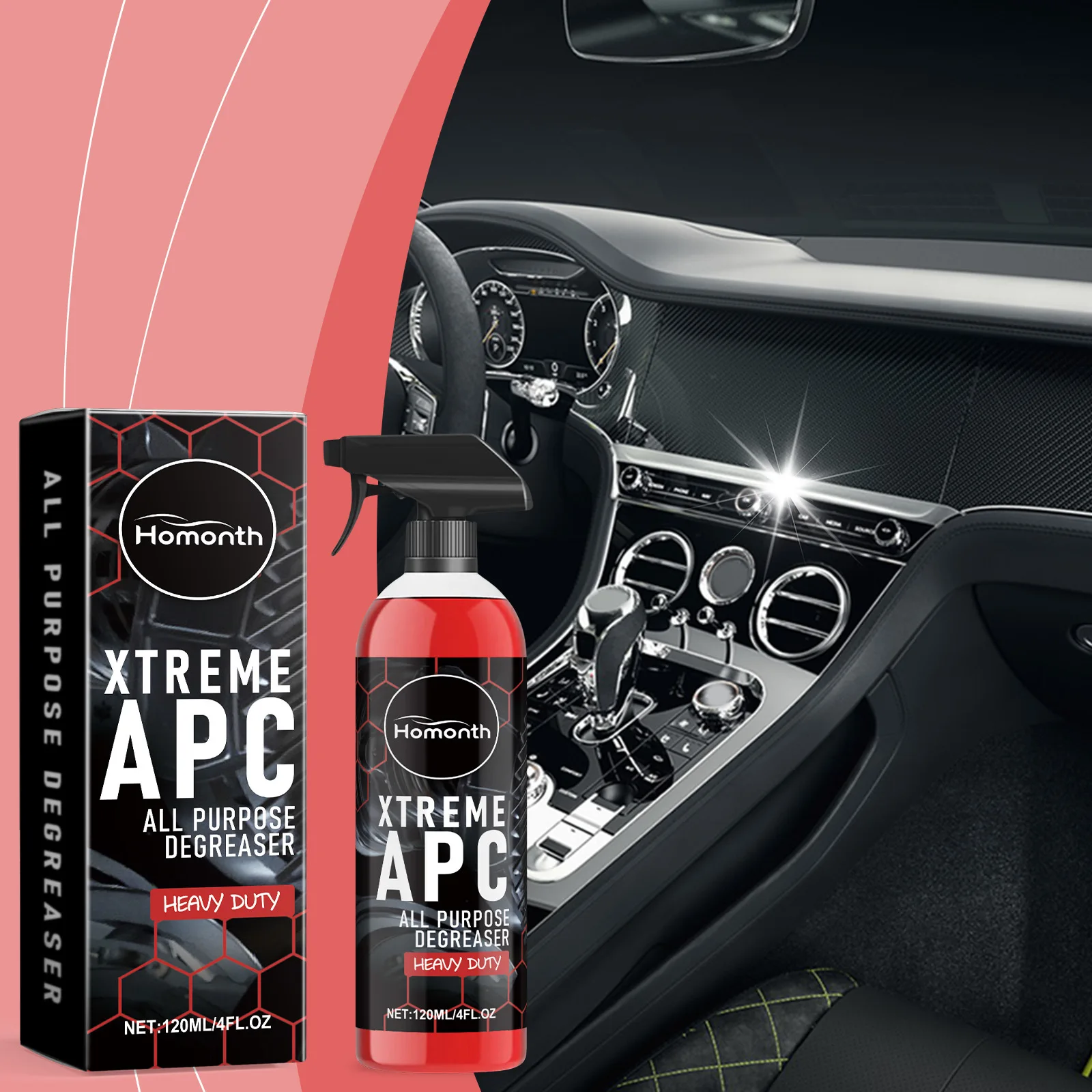 

Car Multi-Purpose Cleaner - Fabric Seat Steering Wheel Wheel Body Interior Exterior Stain Remover Easy To Use Daily Maintenance