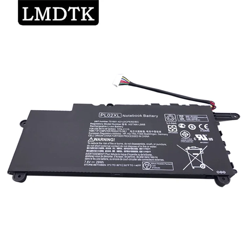 

LMDTK New PL02XL 7.6V Laptop Battery For HP Pavilion 11 X360 11-n010dx 11-n000snx 11-N014TU 11-N030TU 751681-421 HSTNN-LB6B DB6B