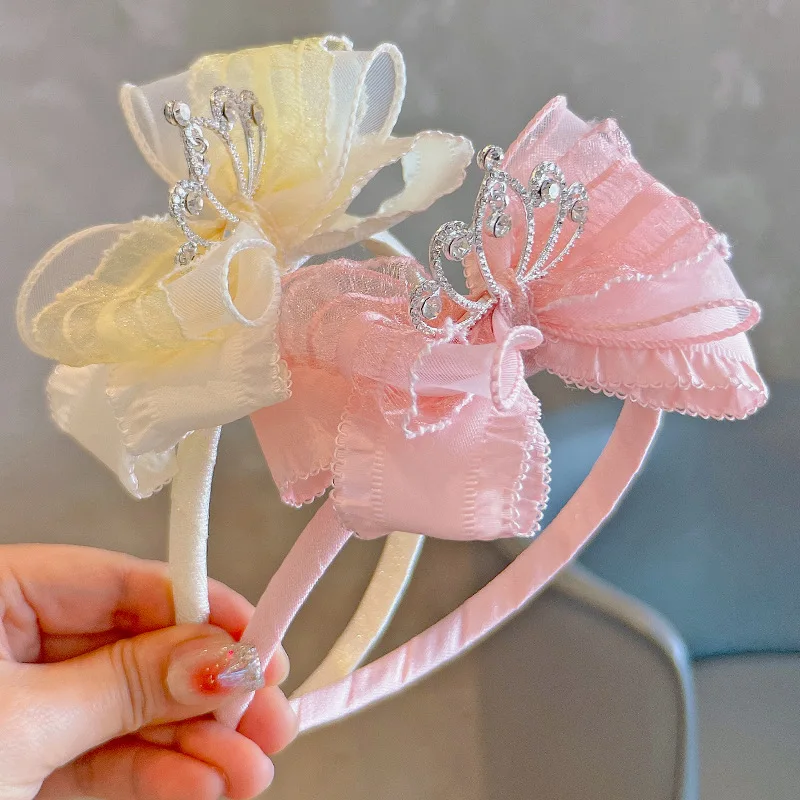 

Exquisite 3D Rhinestone Crown Headband for Girl Princess Hair Hoop Kids Hair Accessories for Birthday Party Wedding Performance