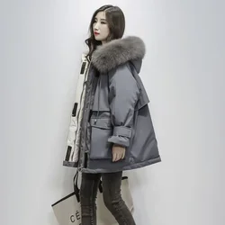 Chaqueta acolchada para mujer, Parkas gruesas con cremallera, chaquetas sencillas de oficina sólidas completas, abrigo que combina con todo, Otoño e Invierno