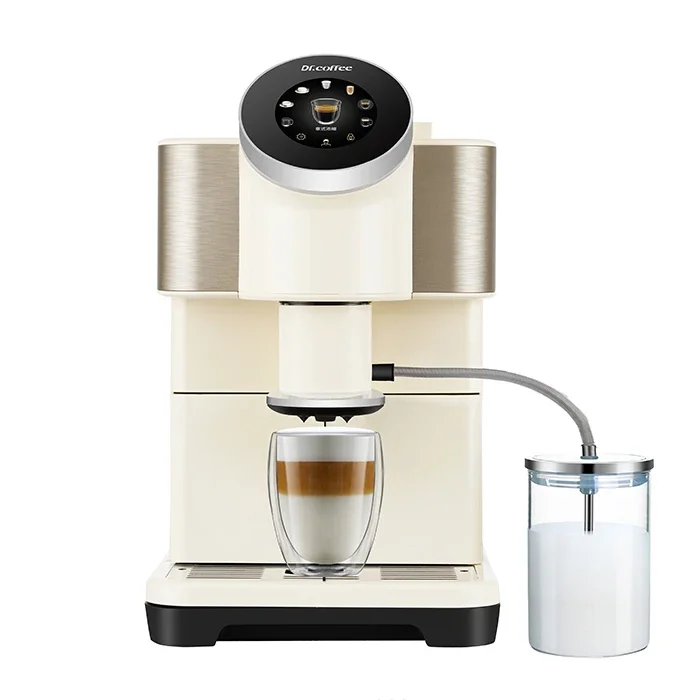 Dr.Coffee H2 White Fully Automatic Bean To Cup Coffe For Home