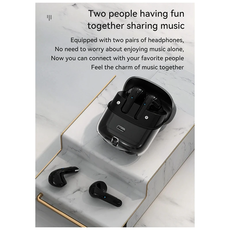 New DX16 Bluetooth Headset Dual Headset Wireless Two Pairs Couple TWS In-Ear New Foreign Trade Cross-Border