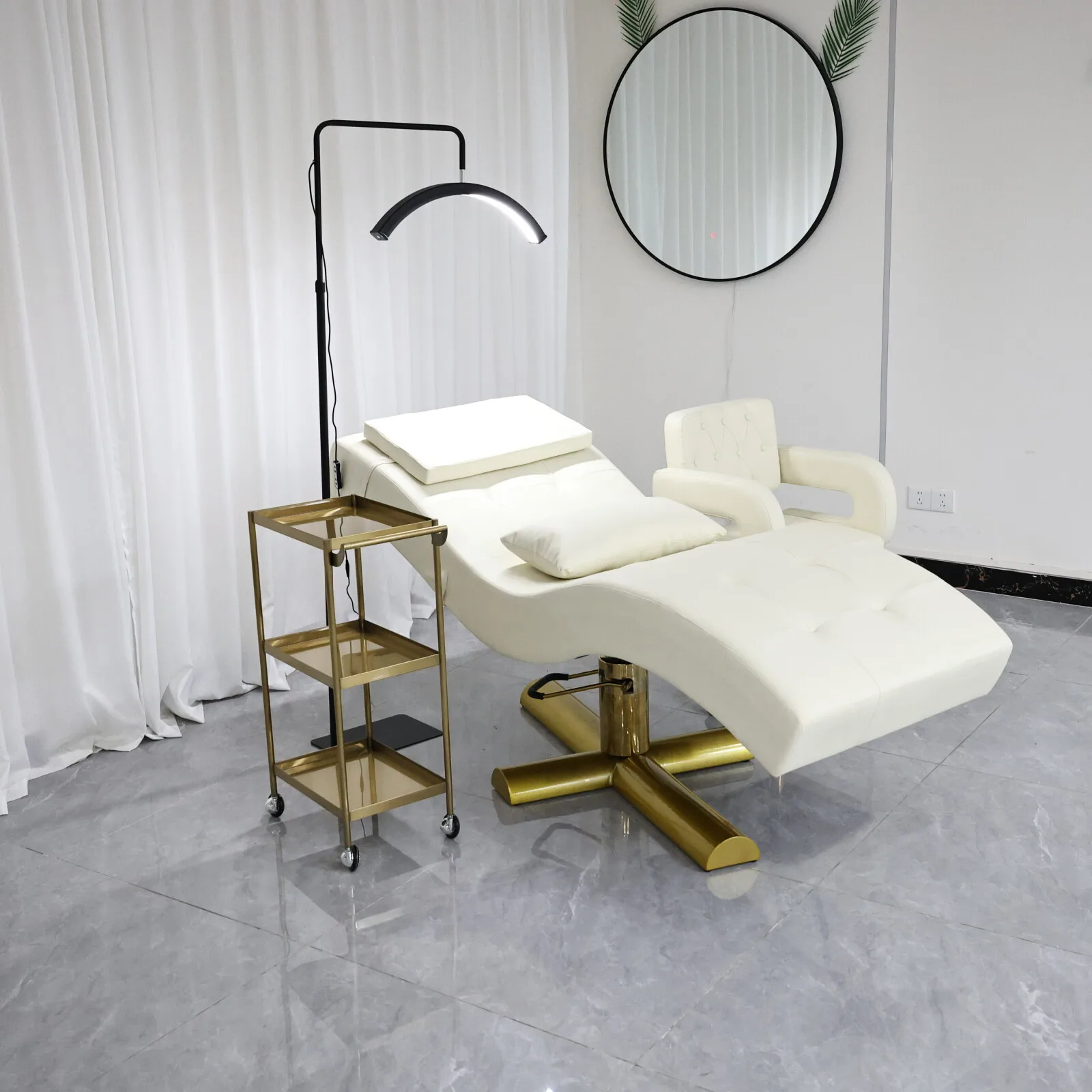 2026 Verstellbare Kosmetikliege, Höhenverstellbare Schönheitsliege, Geeignet für Hydrotherapie, Salon, Tattoo, Therapie, Heimgebrauch-Möbel – Detail 4
