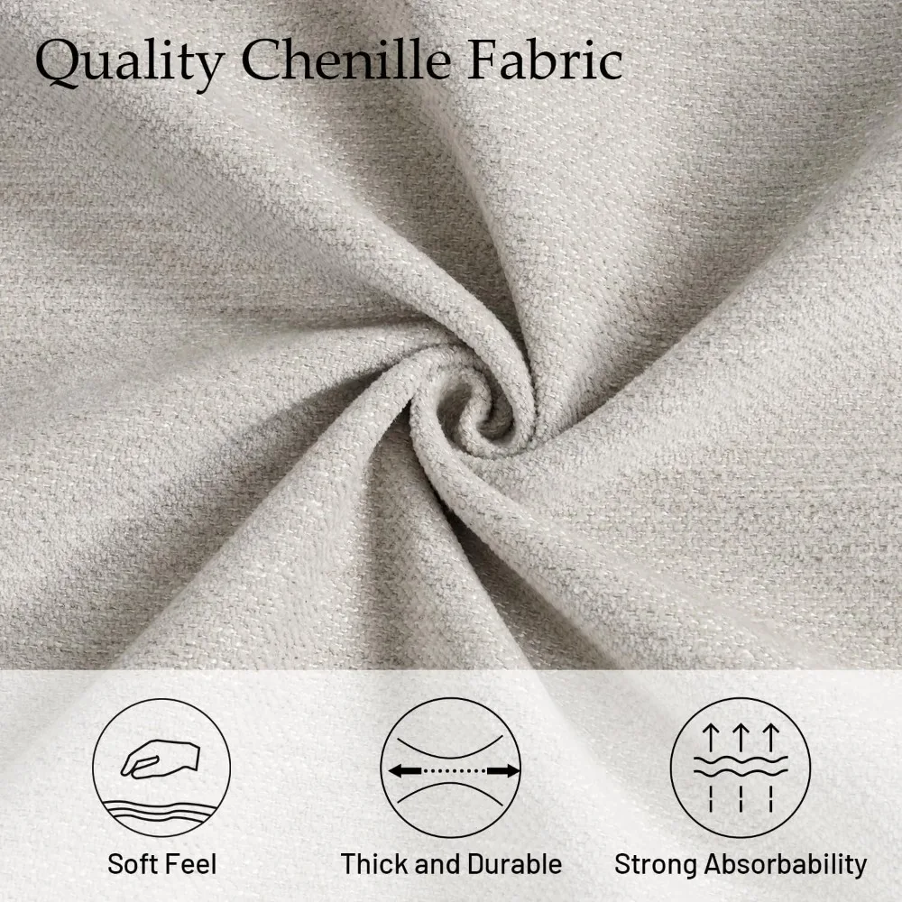 أريكة معاصرة من EASELAND 89 لمساحات المعيشة، أريكة من قماش الشنيل مع مساند للذراعين واسعة، مقعد Loveseat من القطيفة بثلاثة مقاعد مع #4