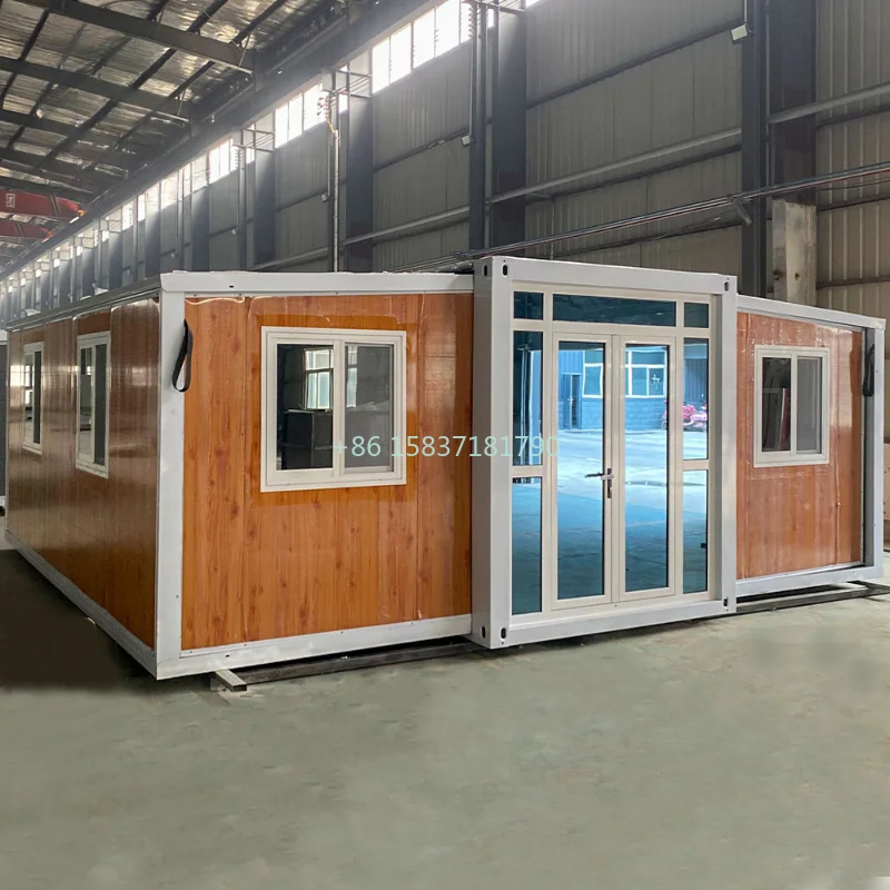 Pvc Floor Customizable Folding Prefab House Five Bedroom Small Prefabricated Home Tiny Unfoldable Container House Summer Camping