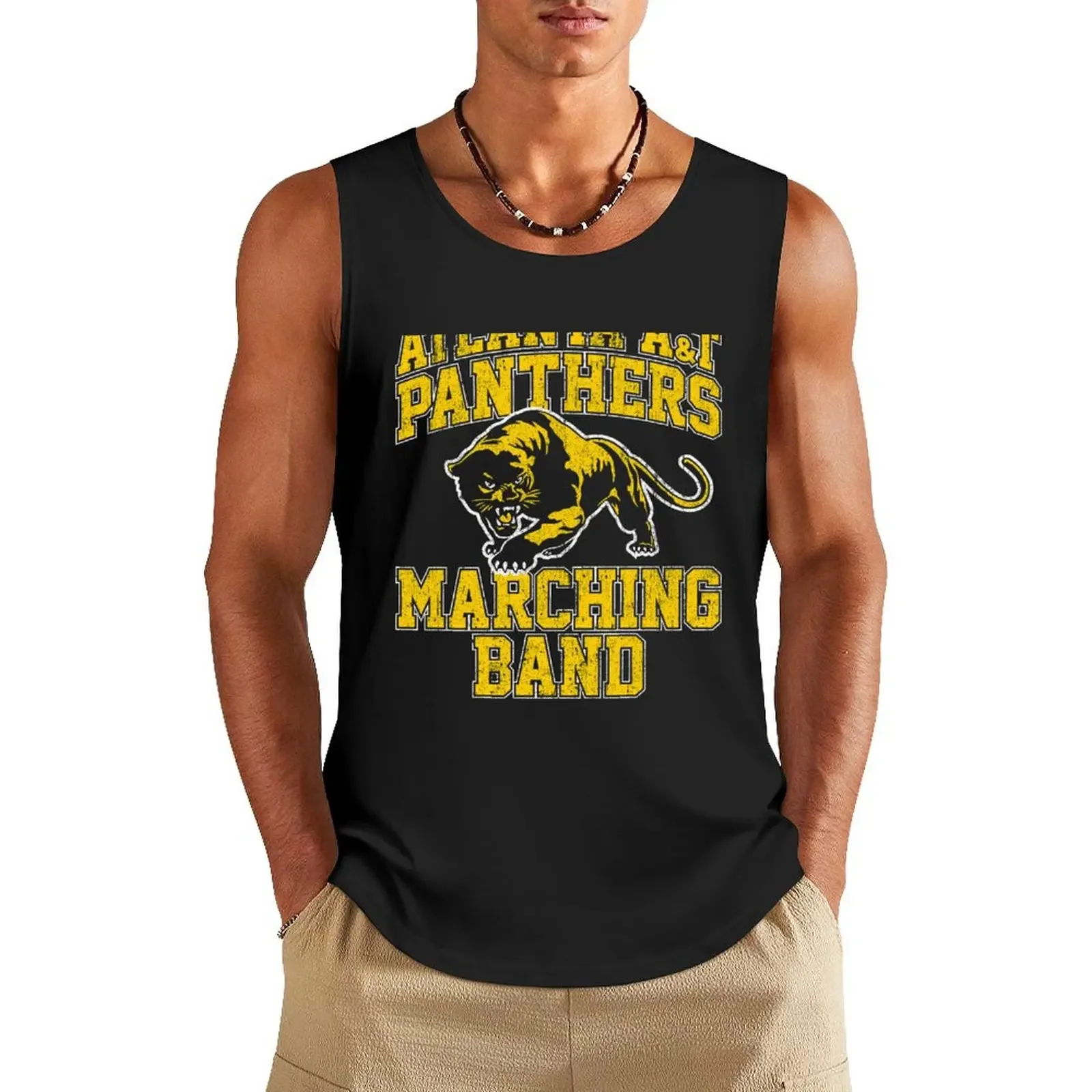 

Atlanta A&T Marching Band Tank Top men clothing summer 2024 bodybuilding t shirt Gym T-shirts for men