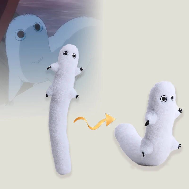 40 cm weißes Brushbuddy-Anime-Plüschtier, weiche Form, kann gebogen werden, exquisite Anime-Cartoon-Charakterfigur, Puppengeschenk für Jungen und Mädchen