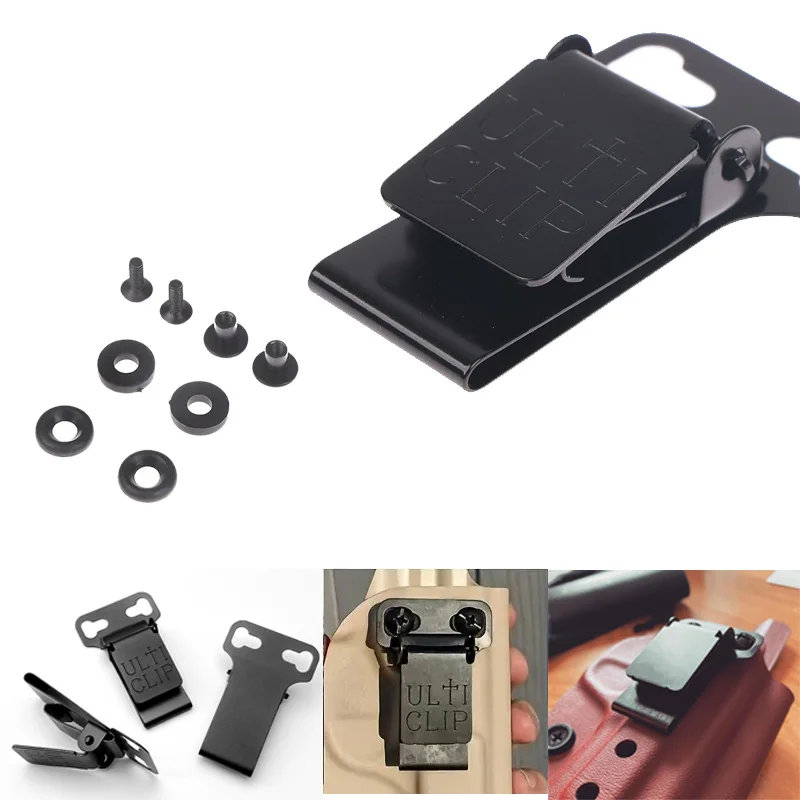 Clip de ceinture pour gaine K, noir Durable avec vis, Compatible avec plusieurs Types de couteaux, étui polyvalent, accessoires pour armes à jouets