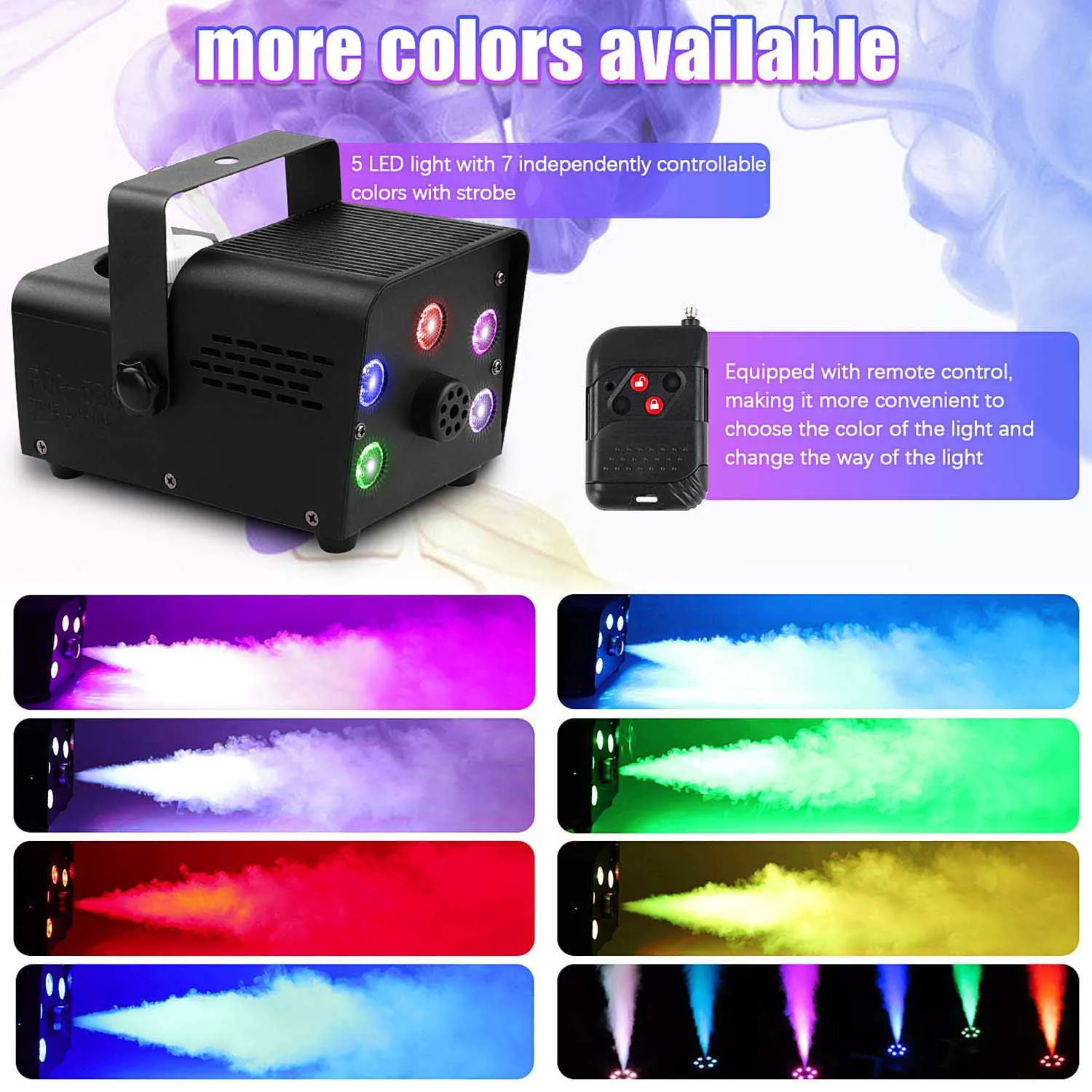 

500W Remote Control LED Wireless Remote Control Stage Wedding Props Private Room Christmas Party Stage Smoke Machine