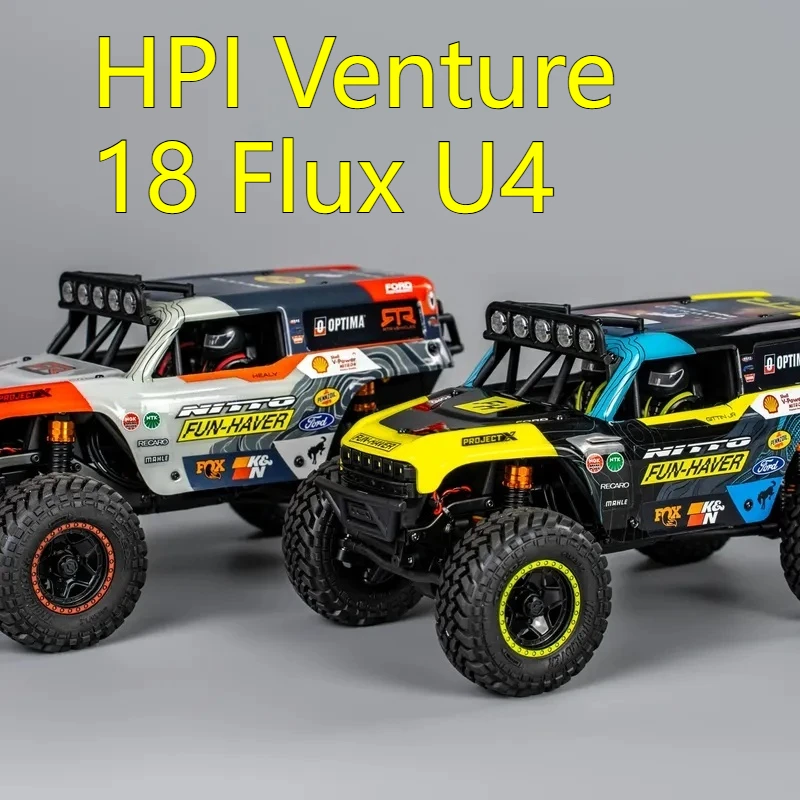 Hpi 1/18 Venture 18 U4 RC Cars Brushless Four-Wheel Drive Remote-Controlled Simulation Climbing Vehicle Model for Toy & Hobby