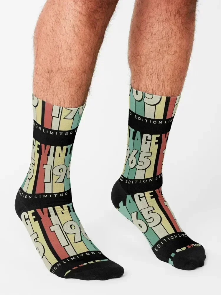 vintage 1965 limited edition Socks bright garter hiphop Toe sports halloween Socks Male Women's