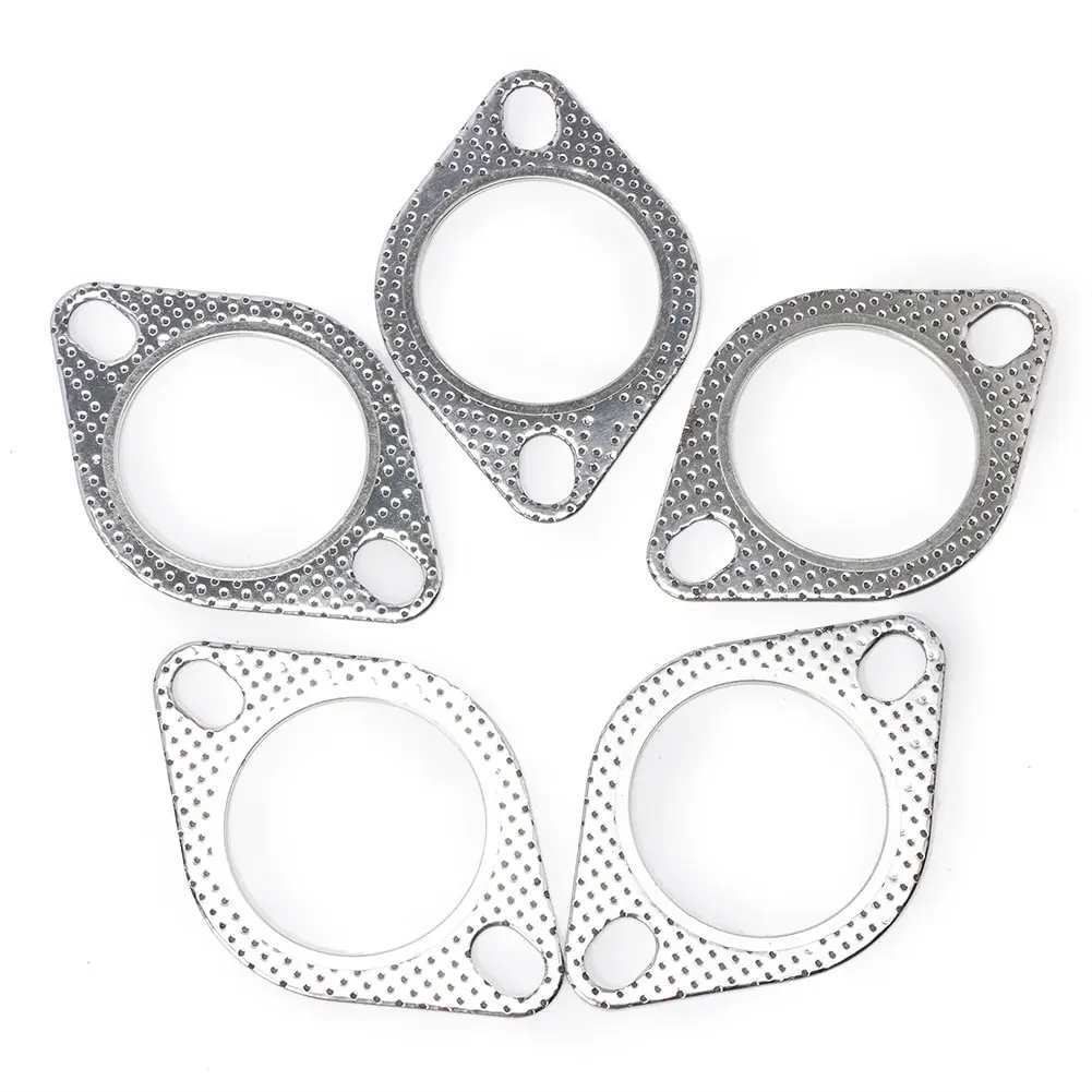 

20x 2.5 Inch/63mm Universal Engine Exhaust Pipe Gasket With Two Holes Repairing Parts Rustproof Reliable Sealing Car Accessories