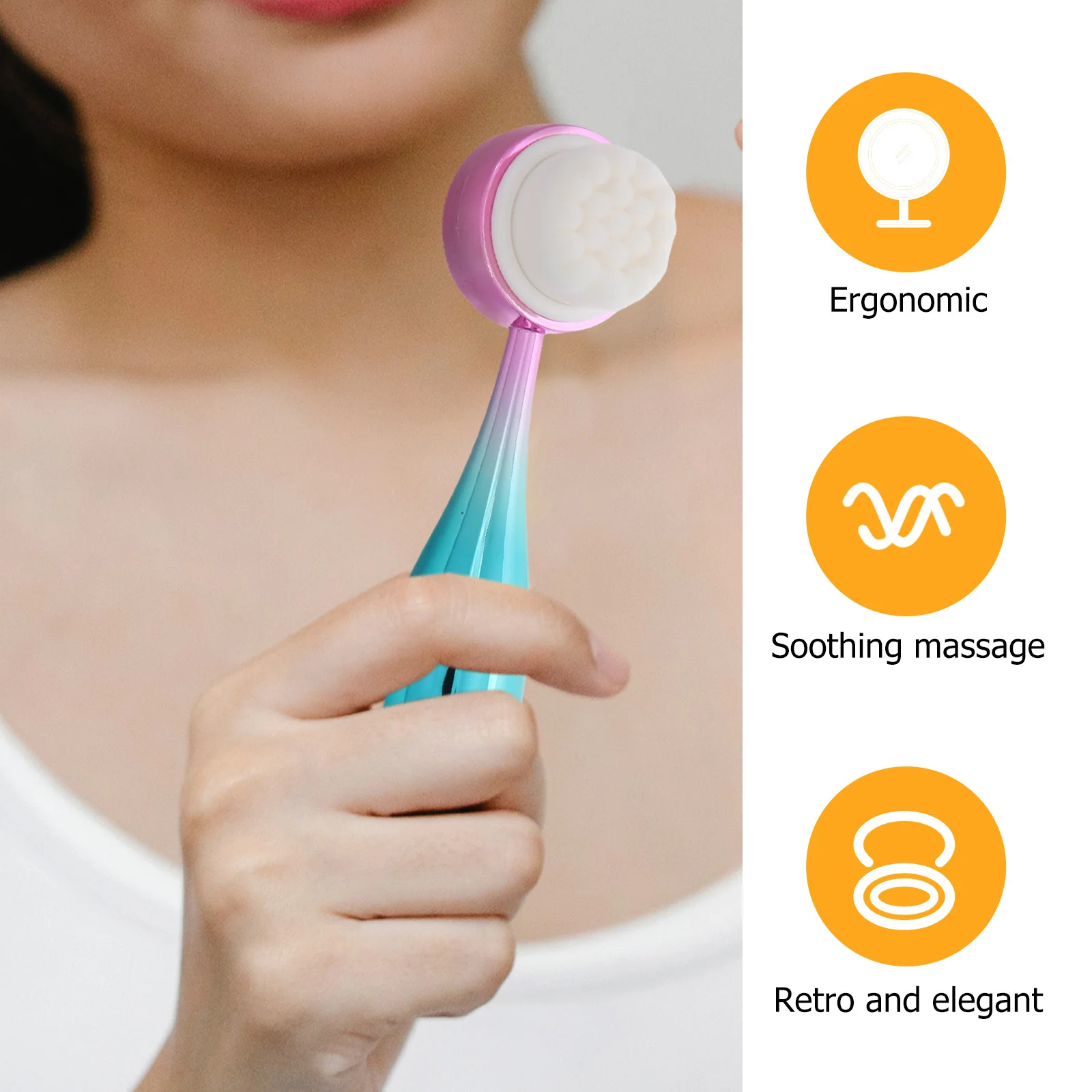 Facial Brush Deep Cleansing Exfoliating Blackhead Removal Pore Clean Tool Manual Silicone Face Scrubber Portable Wash Face Brush