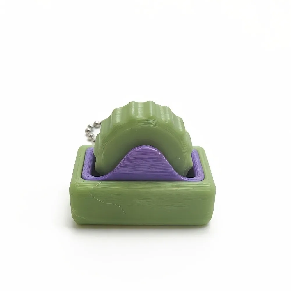3D Printed Roller Stress-relief Button Portable with Beaded Chain Clickable Basket Pumpkin Button Fruits Creative