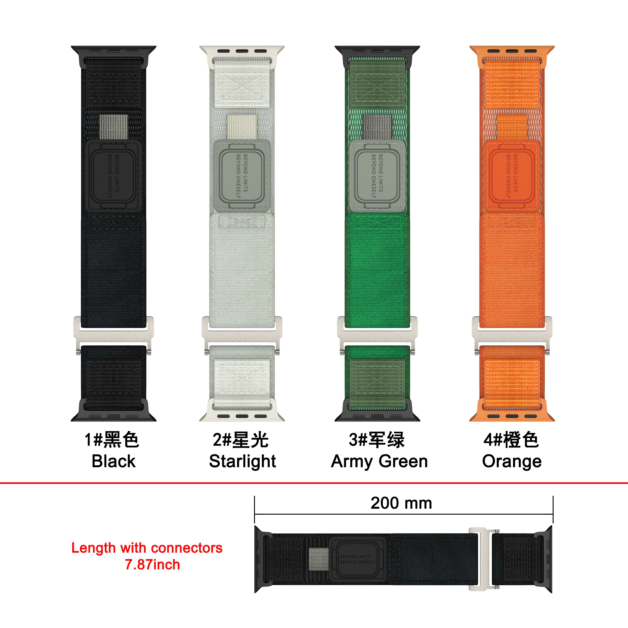 Sports Nylon Strap For Apple Watch Ultra 2 49mm SE 9 8 7 6 5 4 3 45mm 44mm 42mm 41mm 40mm 38mm Replacement Band Watchband