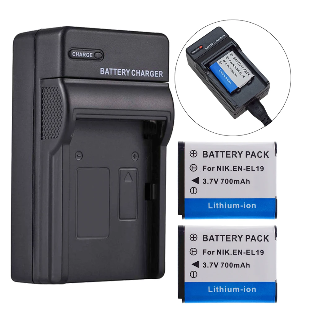 2 шт. EN-EL19 EN EL19 ENEL19 аккумулятор + настенное зарядное устройство для Nikon Coolpix S2500 S5300 W100 A100 A300 S7000 2 шт. EN-EL19 EN EL19 ENEL19 аккумулятор + настенное зарядное устройство для Nikon Coolpix S2500 S5300 W100 A100 A300 S7000