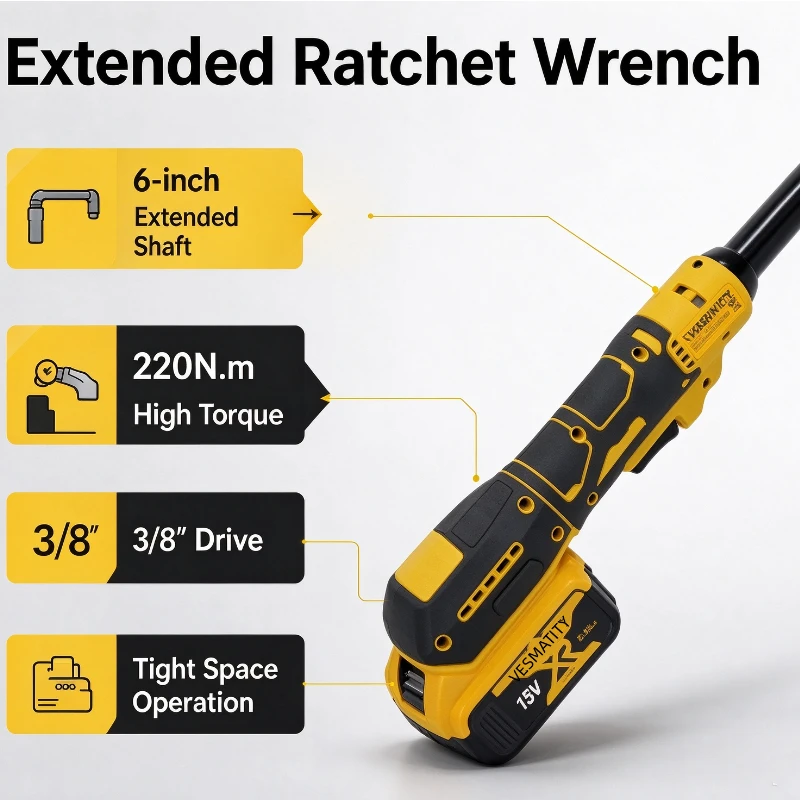 220N.m Electric Ratchet Wrench 6