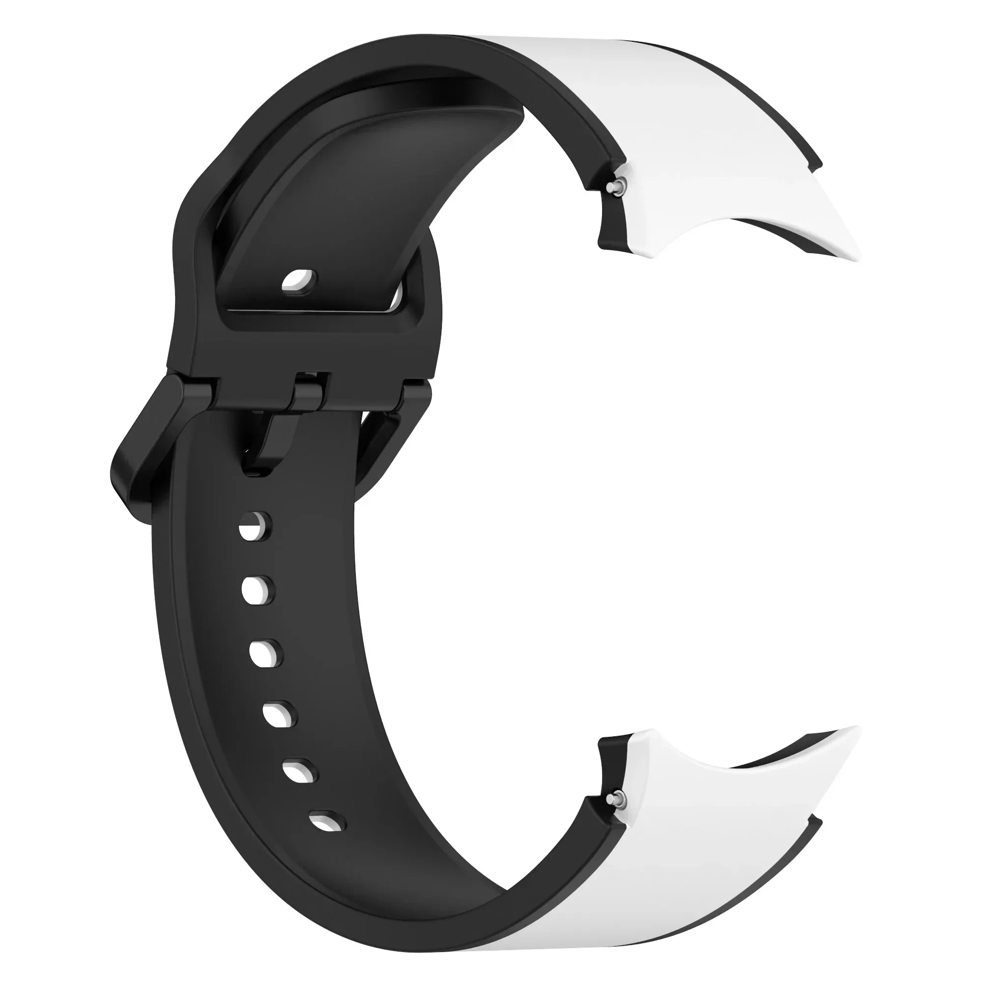 Original Silicone Band for Samsung Galaxy Watch 5 40mm 44mm/Galaxy Watch 5 Pro Strap Bespoke Edition Sport Strp Band White Black