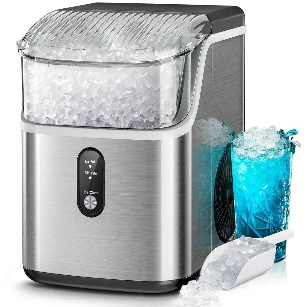 Makers Countertop,Pebble Ice Maker Machine with Chewable Ice, 35lbs/Day,One-Click Operation