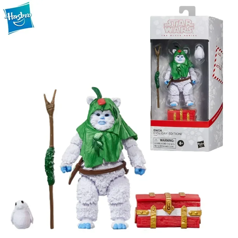 new-original-hasbro-star-wars-the-black-series-ewok-holiday-edition-action-figure-gift-model