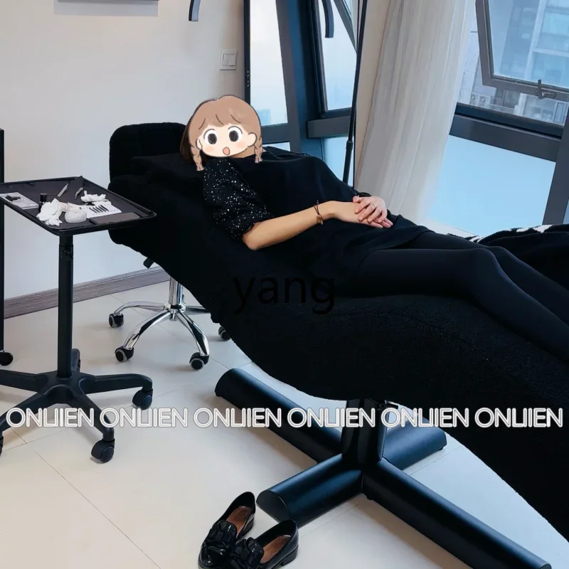 كرسي أريكة دوار لصالونات التجميل والأظافر بتصميم بسيط وحديث من Lmm، سرير رموش متعدد الزوايا