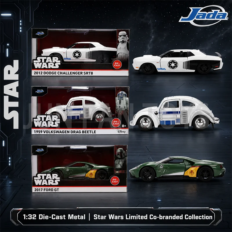 Оригинальные коллекционные модели автомобилей Jada Hollywood Rides X Star Wars 1:32: Dodge Challenger, Volkswagen, Ford. Подарочные игрушки.