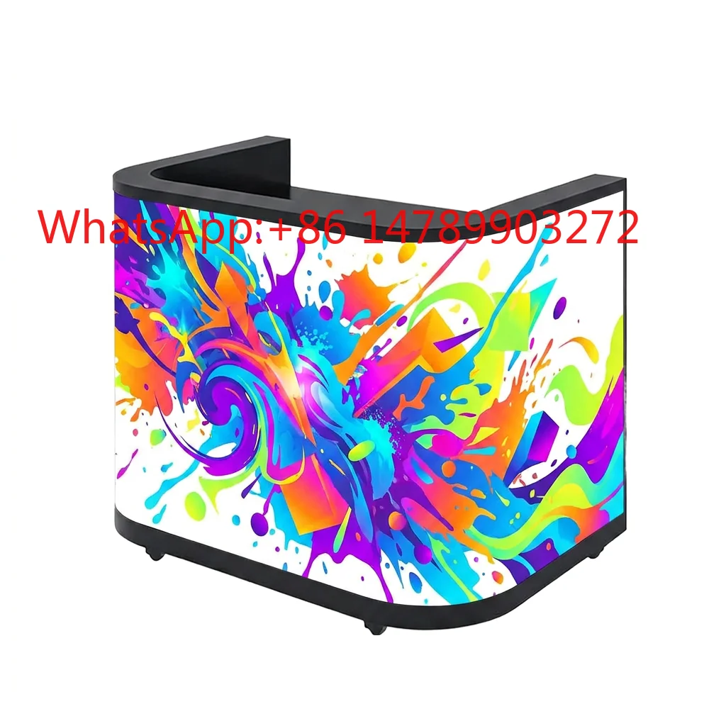 Irregular Custom Shape Full Color LED DJ Booth Music Festival Stage Digital Table Screen