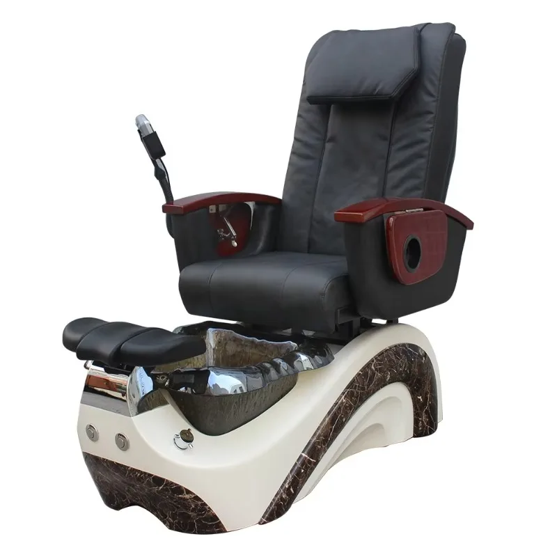 Kangmei Modern Luxury Beauty Nail Equipment Pipeless Whirlpool Foot Spa Massage Pedicure Chair with Sink