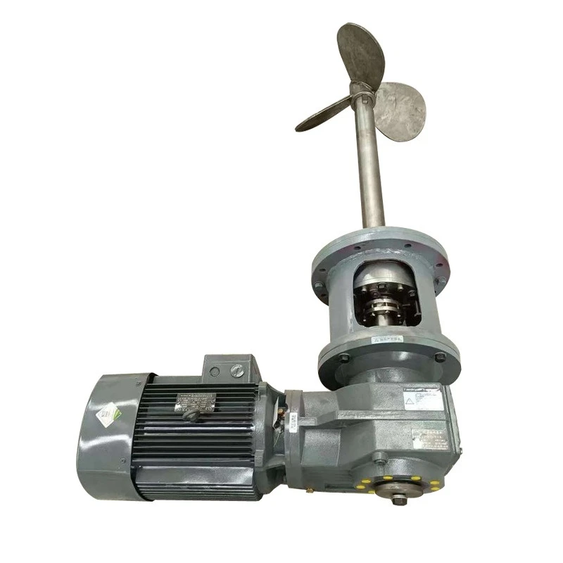 Side entry pulley deceleration mixer industrial liquid high power horizontal mixer