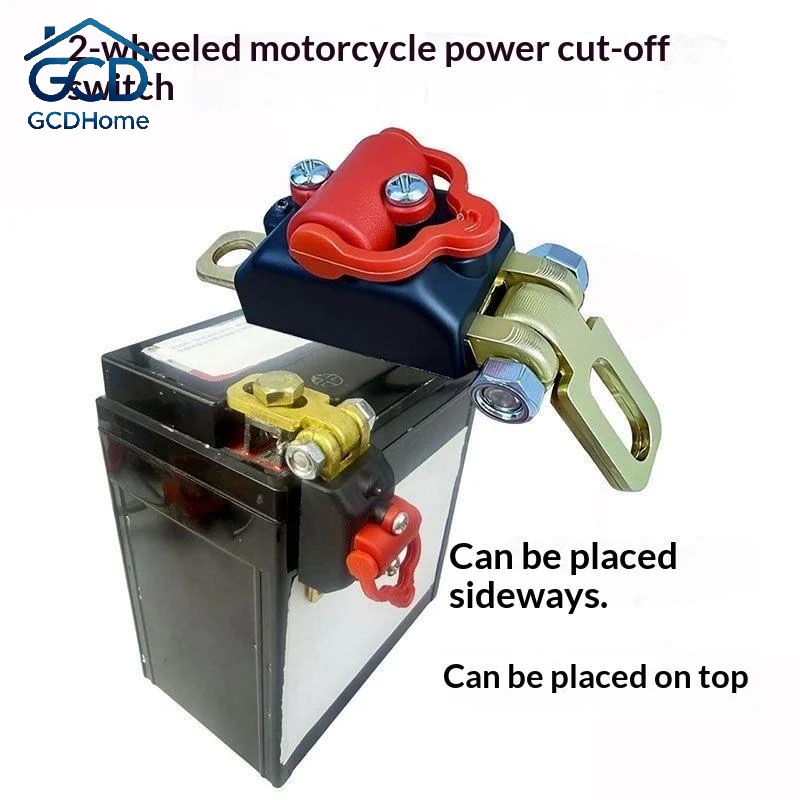Motorcycle 12V Battery Disconnect Switch Waterproof Power Cut Protection Easy Install for Dirt Bike E-Scooter ATV