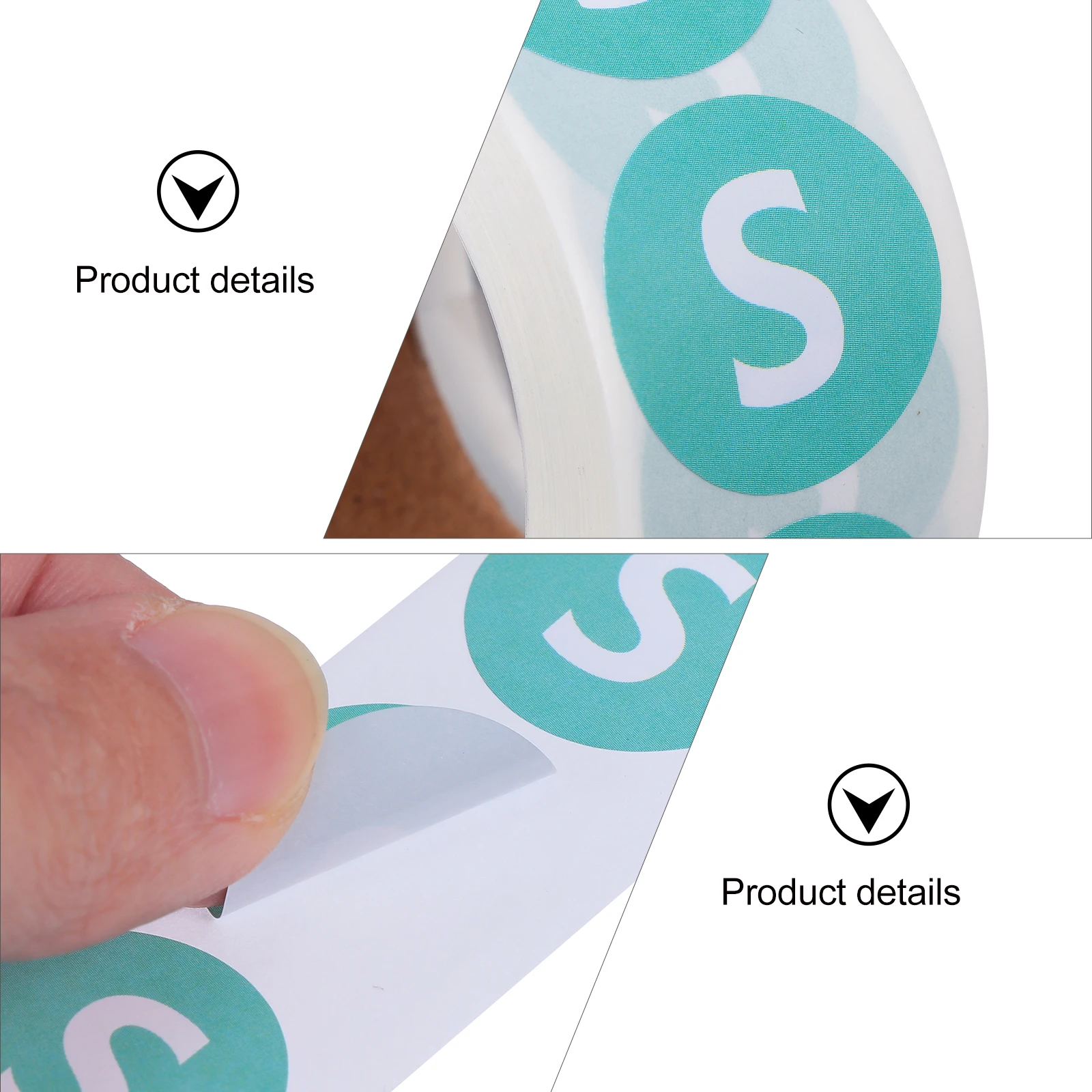 2 Roll Size Sticker Retail Stickers It Can Move Clothing Decals Label Paper Shirt Round Baby