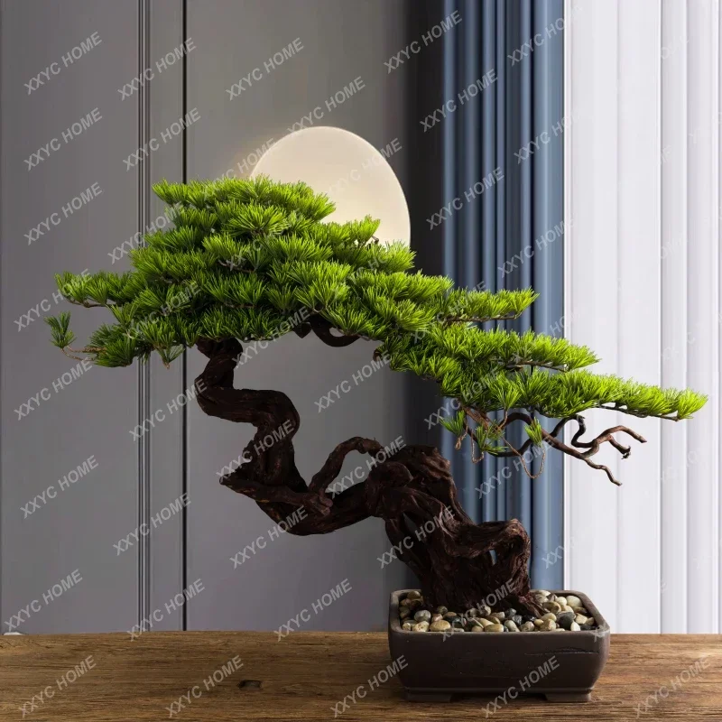 

Искусственные деревья бонсай Yingke Pine: зеленые растения для декора гостиных, холлов отелей и демонстрационных залов, мягкие декоративные украшения